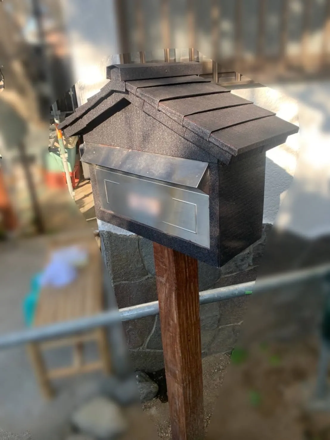 外装工事14:特注 ポスト巻き