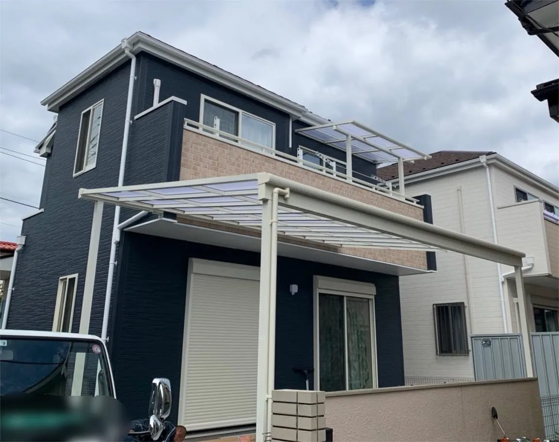 外装工事16:駐車場・バルコニー屋根 新設